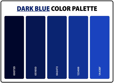 dark blue color codes.